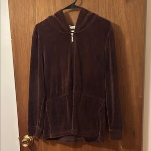 Vintage cotton full- zip hooded sweater